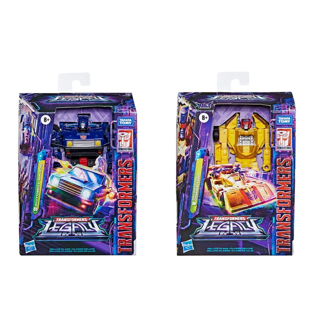 Transformers Generations Legacy Deluxe Autobot Skids and Decepticon Dragstrip