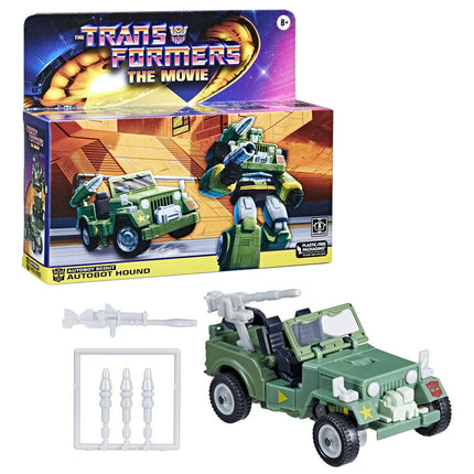 Transformers: Retro The Movie Autobot Hound Collectible Converting Vehicle Kids Toy Action Figure for Boys and Girls Ages 8 9 10 11 12 and Up (7”)