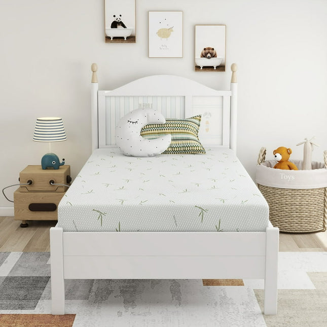 Twin Mattress,Smiaoer 6 inch Memory Foam Mattress Bed in a Box,Medium Firm with Soft Bamboo Cover,Made in USA