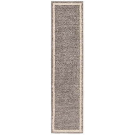 Unique Loom Maria Del Mar Rug Gray/Ivory 2' 7" x 10' Runner Solid Contemporary Perfect For Bathroom Hallway Mud Room Laundry Room