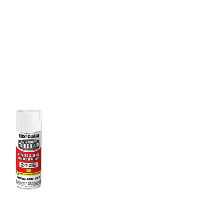 Universal Bright White, Rust-Oleum Gloss Automotive Touch-up Spray Paint and Primer in One-292325, 11 oz