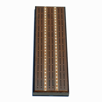 WE Games Classic Cribbage Set - Solid Wood - 3 Track Board - Metal Pegs