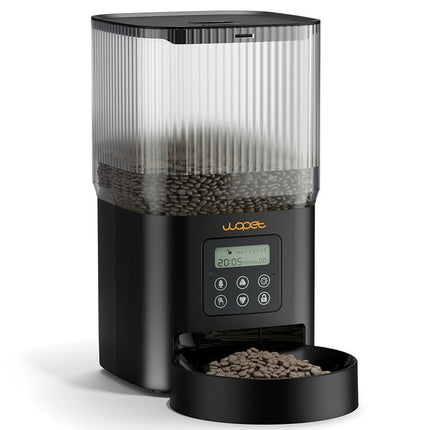 WOPET, Automatic Dog Feeders, Pet Dispenser with Desiccant Bag, Cat Feeders, 5L, Black
