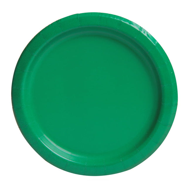 Way To Celebrate! Green Paper Dessert Plates, 7in, 24ct