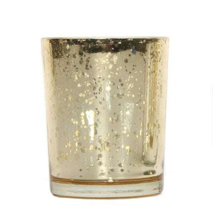 Way To Celebrate Unscented Mercury Glass Votive Candles, 12-Pieces, Gold