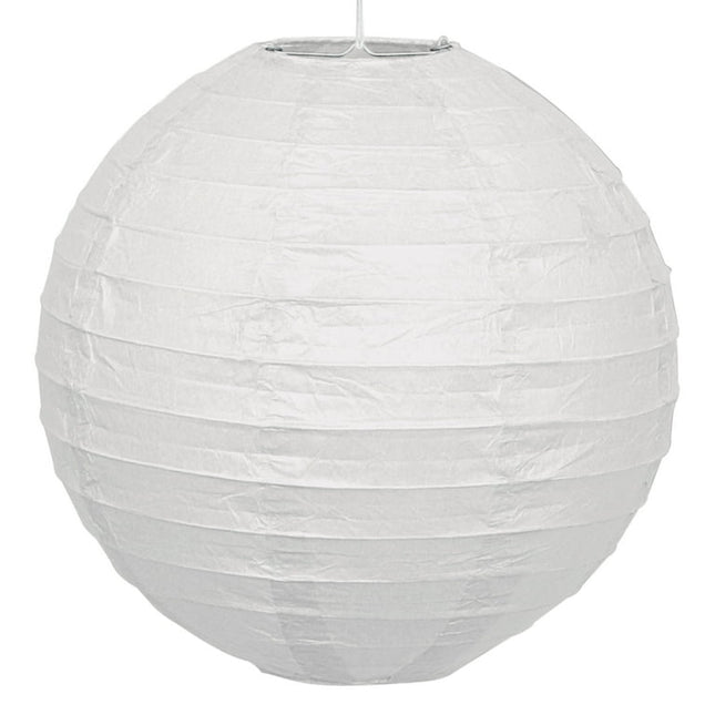 Way to Celebrate! 10" White Round Party Paper Lantern