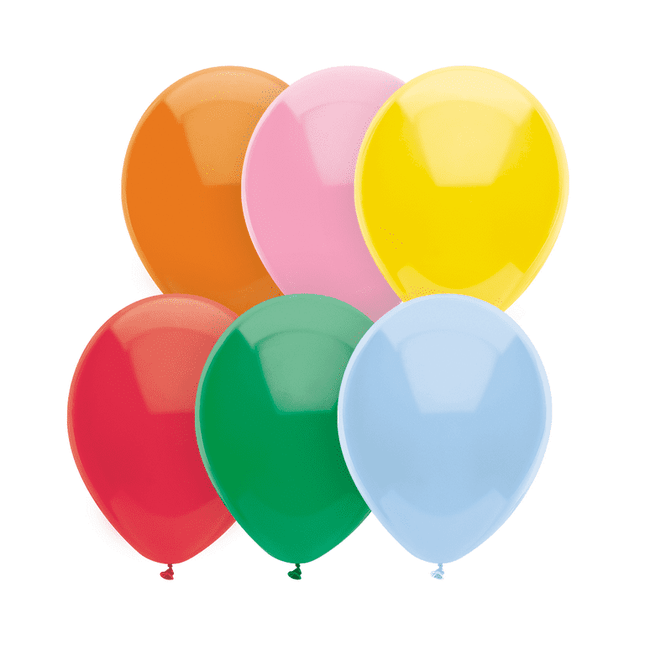 Way to Celebrate All Occasion 9" Latex Balloons in Assorted Colors, 25 Count Bag