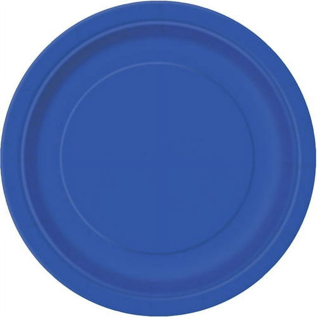 Way to Celebrate! Electric Blue Paper Dinner Plates, 9in, 20ct