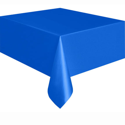 Way to Celebrate! Electric Blue Plastic Party Tablecloth, 108in x 54in