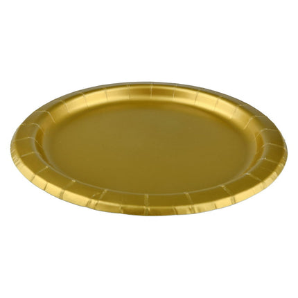 Way to Celebrate! Gold Paper Dessert Plates, 7in, 24ct