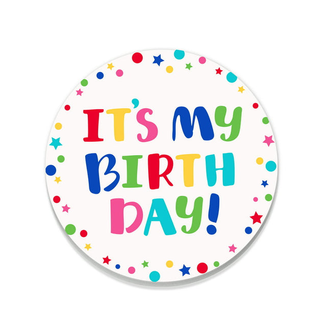 Way to Celebrate! It's My Birthday Button 1 Ct, 3", Party Favors, Multicolor