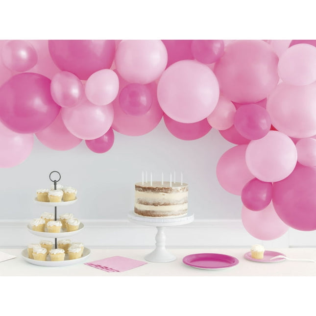 Way to Celebrate! Latex Party Balloon Arch Kit, Cheerful Pink, 40pcs