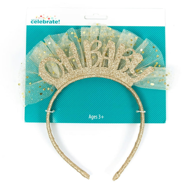 Way to Celebrate! "Oh Baby" Gold Plastic Head Bopper, Baby Shower Occasion