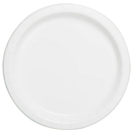 Way to Celebrate! White Paper Dessert Plates, 7in, 24ct