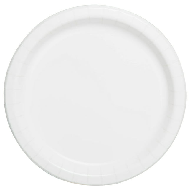 Way to Celebrate! White Paper Dessert Plates, 7in, 24ct