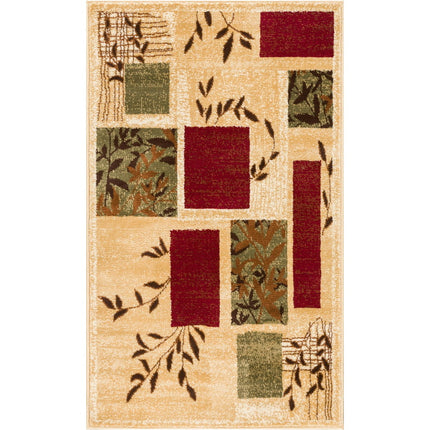 Well Woven Barclay Hannover Modern Patchwork Botanical Ivory 2'3" x 3'11" Area Rug