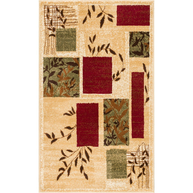 Well Woven Barclay Hannover Modern Patchwork Botanical Ivory 2'3" x 3'11" Area Rug