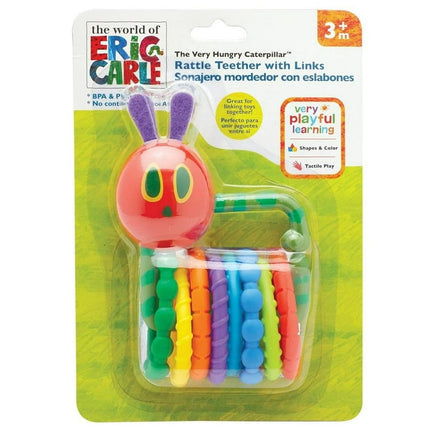 World of Eric Carle, the Very Hungry Caterpillar Rattle Teether with Links 1 Count (Pack of 1)