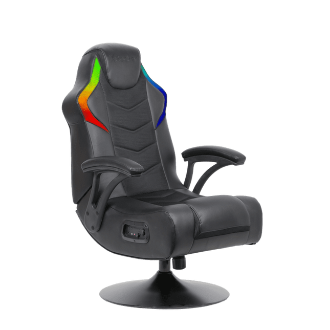 X Rocker Nemesis RGB Audio Gaming Pedestal Console Chair, Black, 32.7 x 25.8 x 40.2