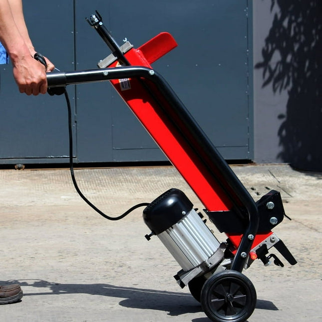 XtremepowerUS Heavy Duty 7-Ton 15 Amp Electrical Log Splitter Wood Cutter Handle with Mobile Wheels