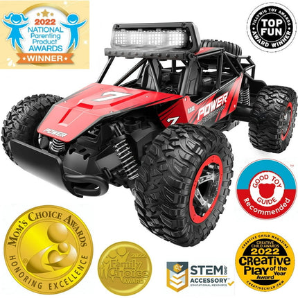 YCFUN Remote Control Cars RC Monster Truck, RC Car Toy Car for Adults Boys Kids 6+, 2 Rechargeable Batteries