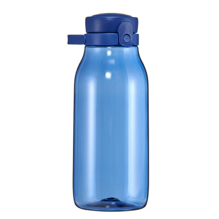 Your Zone 16 oz  Plastic Chug Lid Water Bottle, PET material, Blue