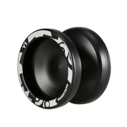 Yoyo V3 Responsive High-speed Aluminum Alloy Yo-yo CNC Lathe with Spinning String for Boys Girls Children Kids Black