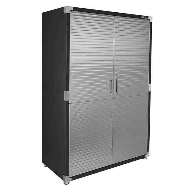 Seville Classics UltraHD Mega Steel Storage Cabinet, 48" W x 24" D x 72" H, Satin Graphite