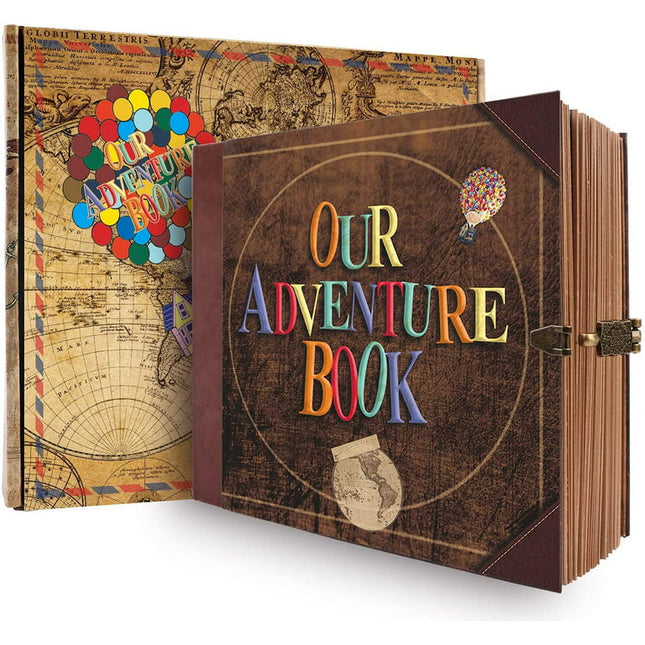 146 Page Adventure DIY Travel Photo Album Retro Kraft Paper Creative Anniversary Photo Album Wedding Guest Book Memory Gift