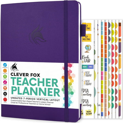 Clever Fox Teacher Planner - Purple