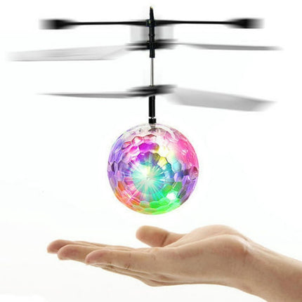 Caitzr Flying Ball Toy Infrared Induction Hand Control Hover Ball Built-in with LED Lights Colorful Flying USB