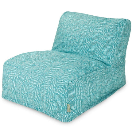Majestic Home Goods Indoor Outdoor Teal SouthWest Chair Lounger Bean Bag 36 in L x 27 in W x 24 in H