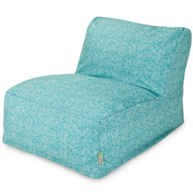 Majestic Home Goods Indoor Outdoor Teal SouthWest Chair Lounger Bean Bag 36 in L x 27 in W x 24 in H