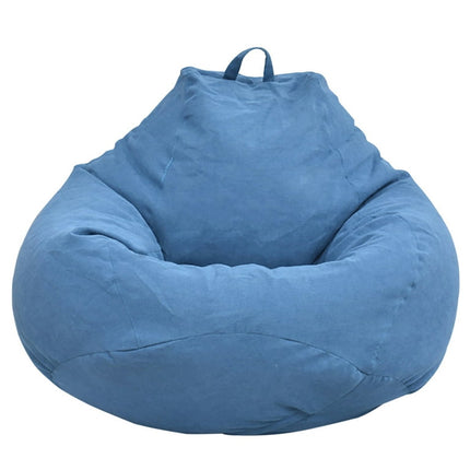 ODOMY Large Bean Bag Sofa Cover for Lounger Chair Sofa Seat-Sofa Furniture Cover-100x120CM-Blue