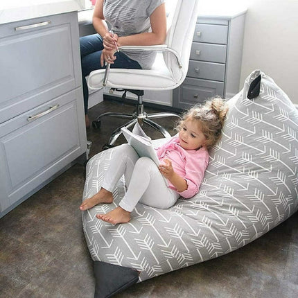 Creative Bean Storage Bag Large Chair Striped Bag Chair Stuffed Toy Sofa Storage Bag Back Support (only Bag)