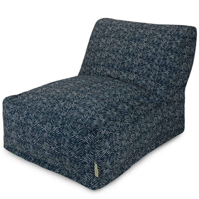 Majestic Home Goods Indoor Outdoor Navy SouthWest Chair Lounger Bean Bag 36 in L x 27 in W x 24 in H