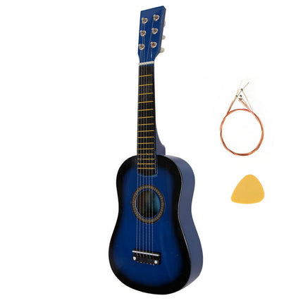 23" Acoustic Guitar Pick Strings Beginner Guitar Starter Kit with Strings & Pick for Kids Adult, Blue
