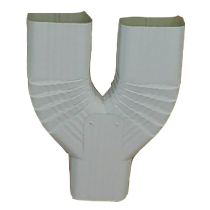 Downspout Funnel, Y 2x3, Aluminum, White