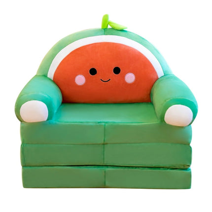 iOPQO Cushion Plush Foldable Kids Sofa Backrest Armchair 2 In 1 Foldable Children Sofa Cute Cartoon Lazy Sofa Children Flip Open Sofa Bed For Living Room Bedroom Without Liner Filler plush seat A