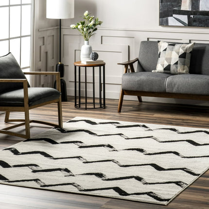 nuLOOM Addison Modern Chevrons Area Rug, 5' x 8', Gray