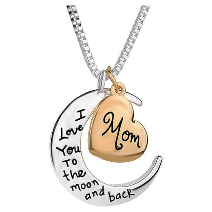ociviesr I Love You Mom Heart Necklace Women Love Mom Mother's Day Gift For Mother Gift