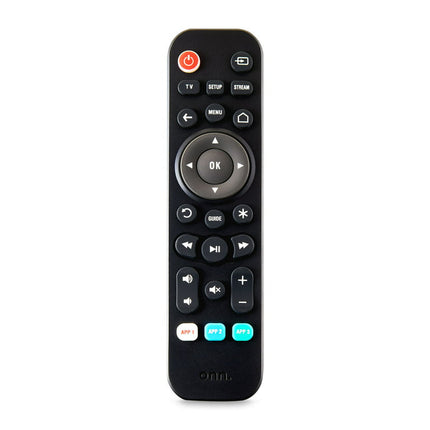 onn. Universal 3-Device  Remote, Black, Compatible for TV, Streaming, Soundbar