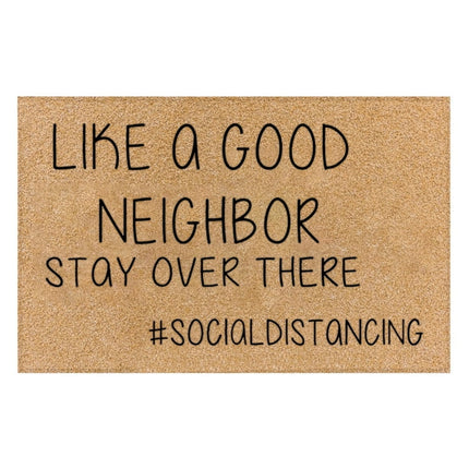 xiuh door mat non slip back rubber entry way doormat outside like a good neighbor stay over there standard outdoor welcome mat a